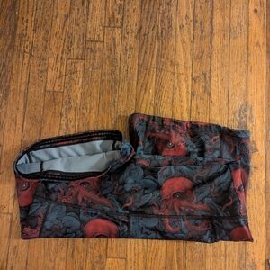 Red and Black Octopus Bike Shorts